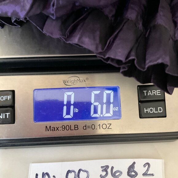 Vintage Y2K Agora Sz.Medium Blouse Purple Crinkle Frill Fairy Whimsygoth - Picture 10 of 10